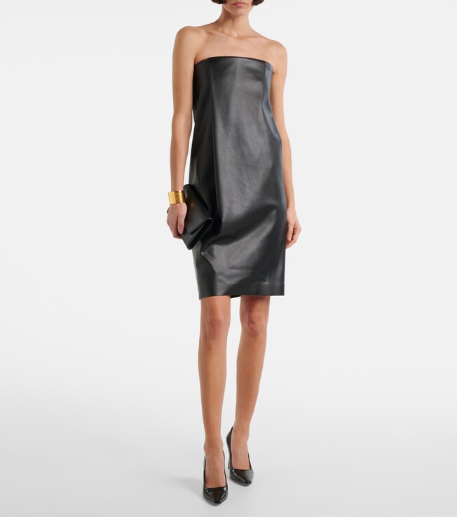 Sportmax Locarno faux leather minidress
