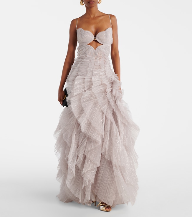 Maria Lucia Hohan Sureya cutout ruffled tulle gown