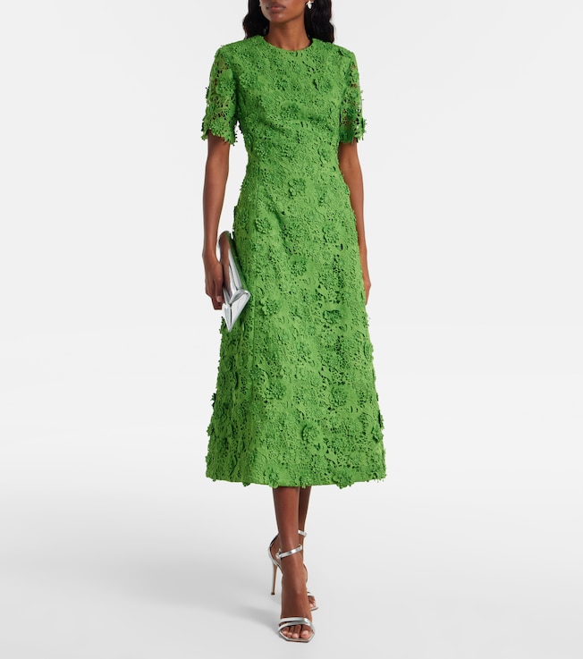 LEO LIN Caroline lace midi dress