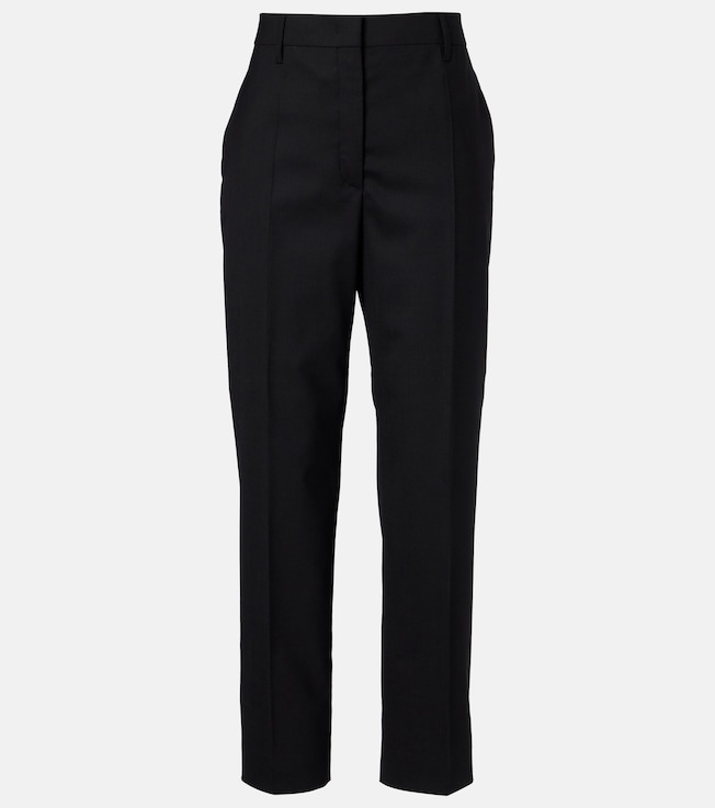 Prada High-rise wool straight pants