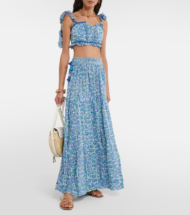 Poupette St Barth Ariane floral crop top