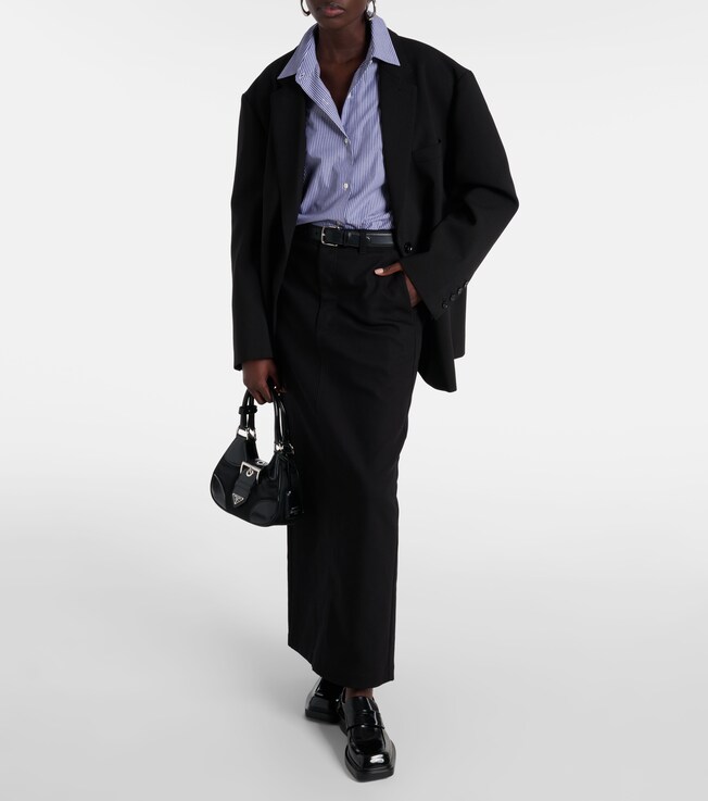 Wardrobe.NYC Drill cotton twill maxi skirt