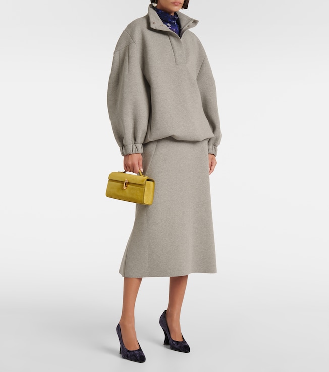 Dries Van Noten Cotton-blend midi skirt