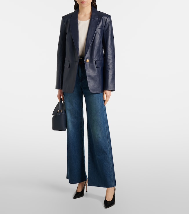 Veronica Beard Vega leather blazer