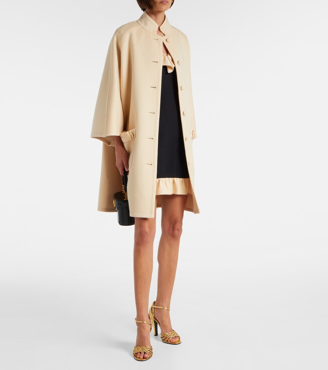 Valentino Bow-detail wool and cashmere coat
