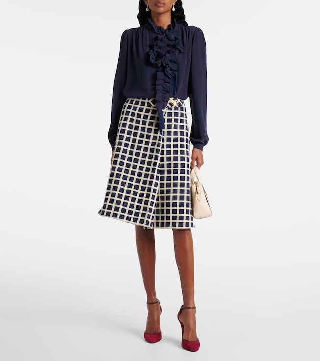 Valentino Ruffled silk crêpe de chine blouse