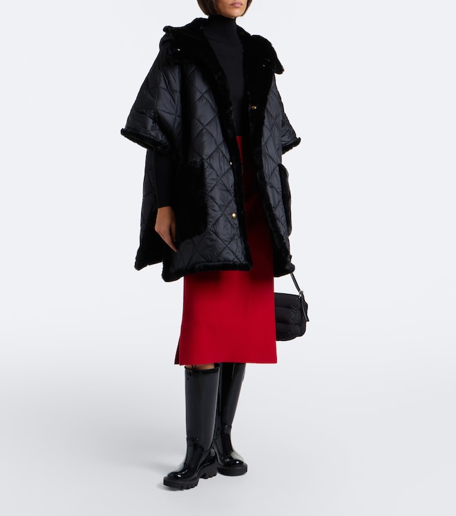 Moncler Wool and cashmere-blend midi skirt