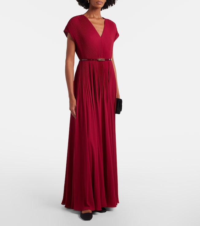 Max Mara Elegante plissé georgette gown