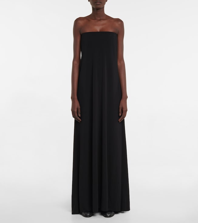 The Row Pau strapless cady gown