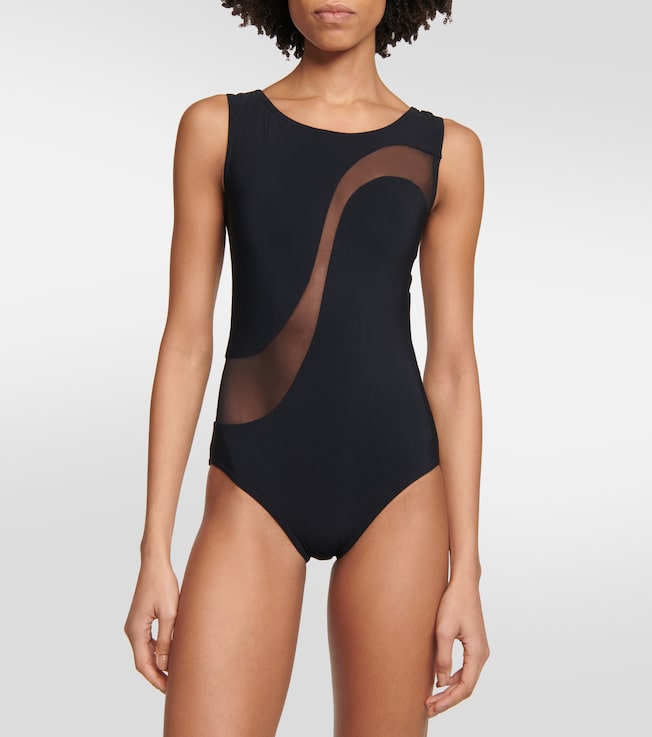 Karla Colletto Mesh-trimmed swimsuit