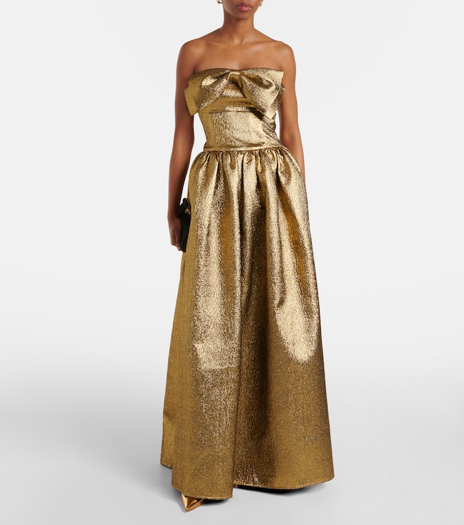 self-portrait Lamé jacquard gown