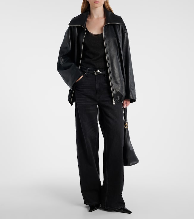 NOUR HAMMOUR Elisse leather jacket