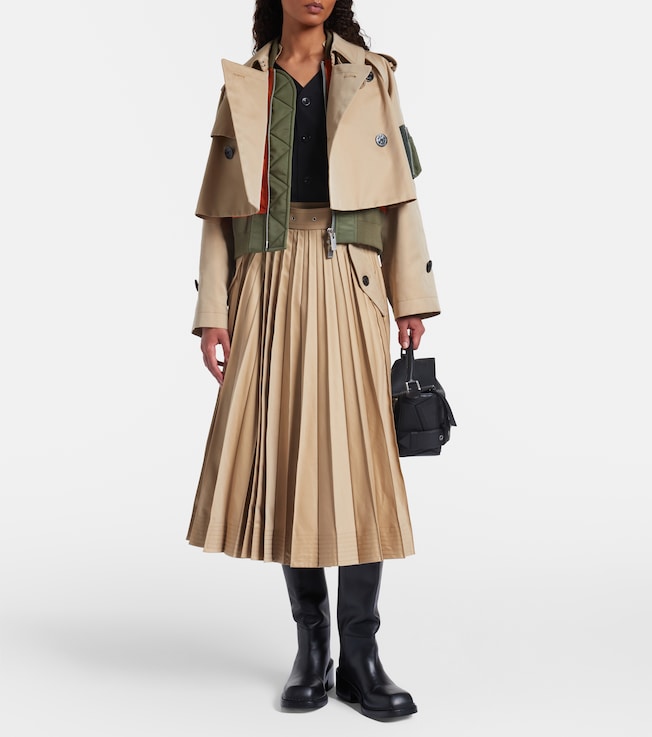 Sacai Cotton-blend gabardine and twill jacket