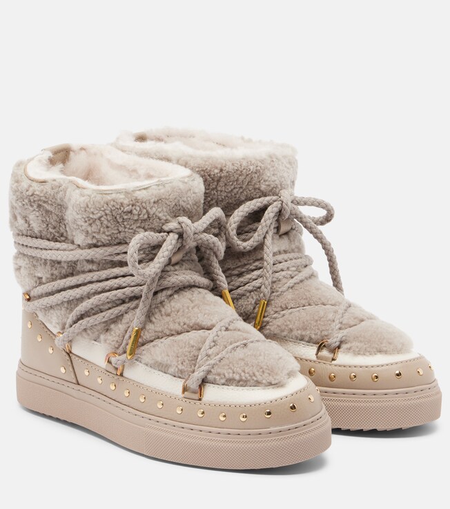 Inuikii Curly Rock shearling-trimmed leather snow boots