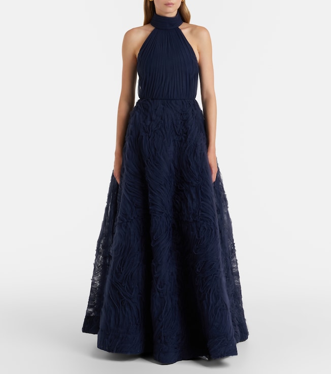 Rebecca Vallance Jasmine pleated tulle gown