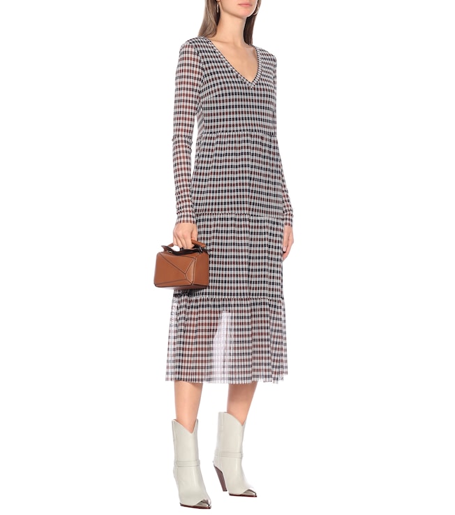 BAUM UND PFERDGARTEN Julianne checked midi dress