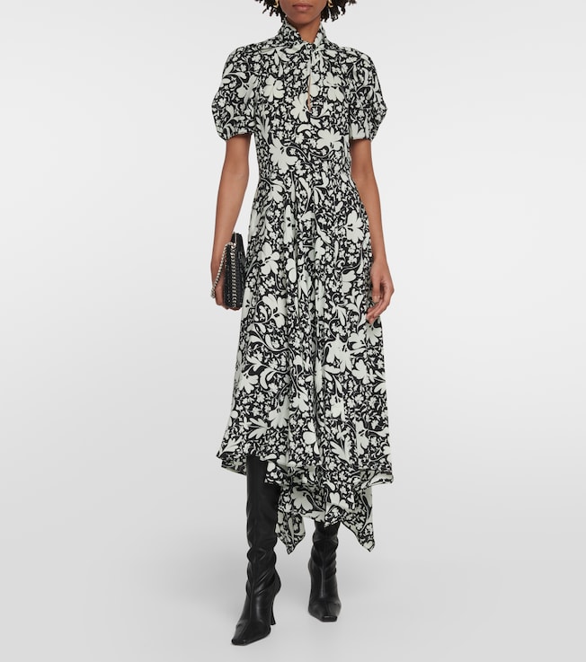 Stella McCartney Floral silk midi dress