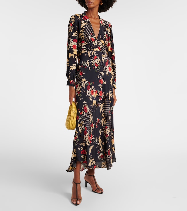 RIXO Trula floral maxi dress