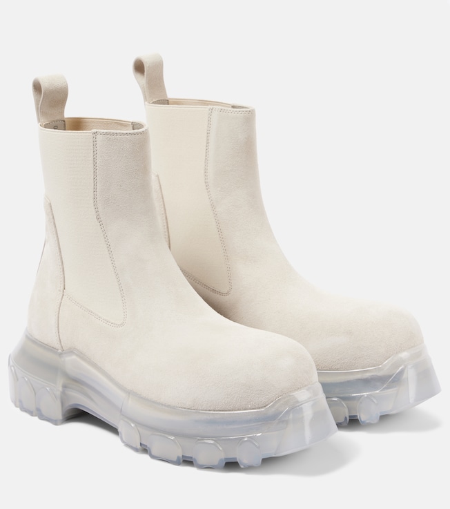 Rick Owens Beatle Tractor leather ankle boots