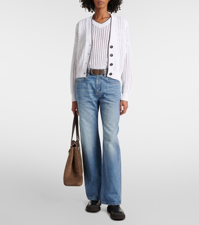 Brunello Cucinelli Ribbed-knit cotton cardigan