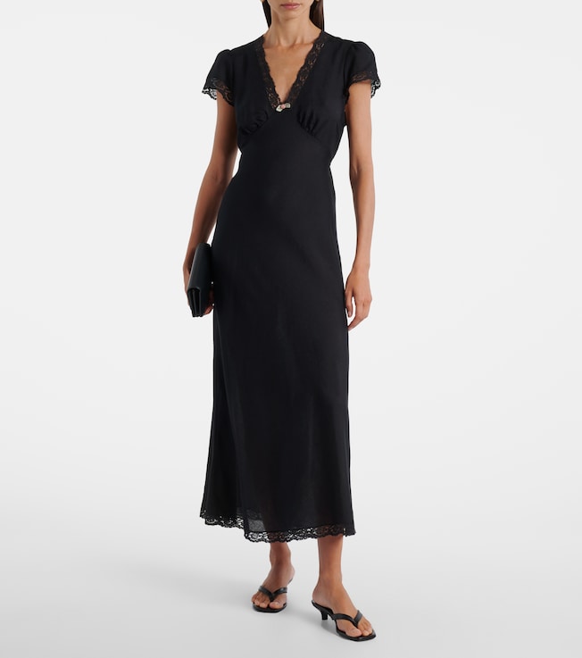 RIXO Clarice lace-trimmed midi dress