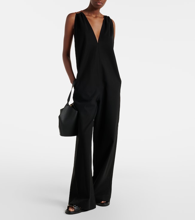 Plan C Cotton crêpe jumpsuit