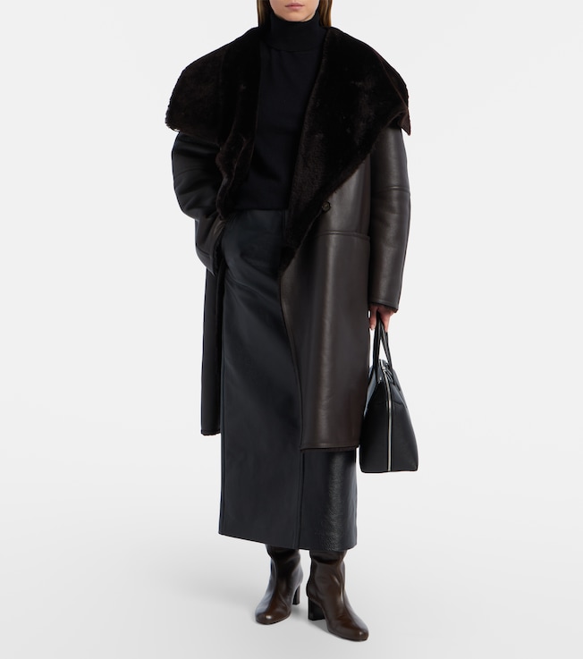 TOTEME Shearling-lined leather coat