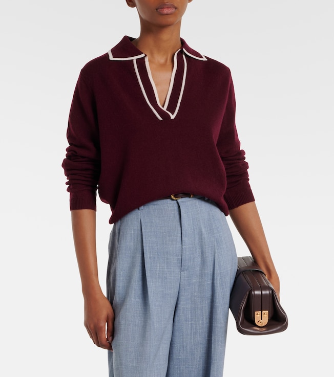 Jardin des Orangers Wool and cashmere polo sweater