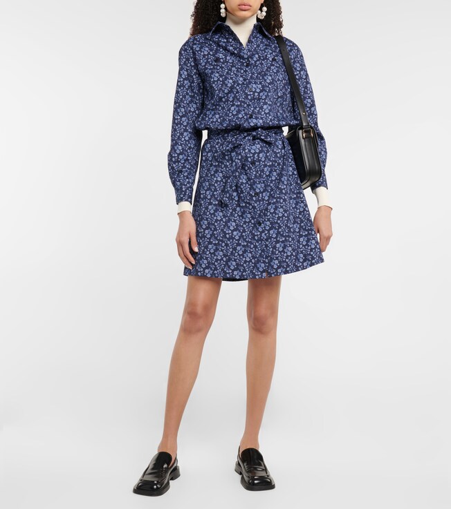 A.P.C. Pixie floral cotton shirt dress