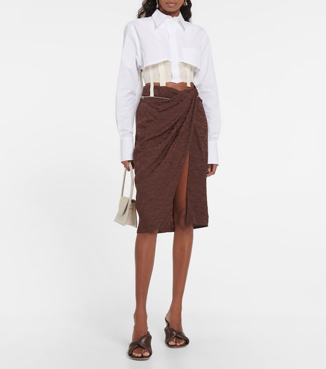 Jacquemus La Jupe Bodri printed wrap skirt