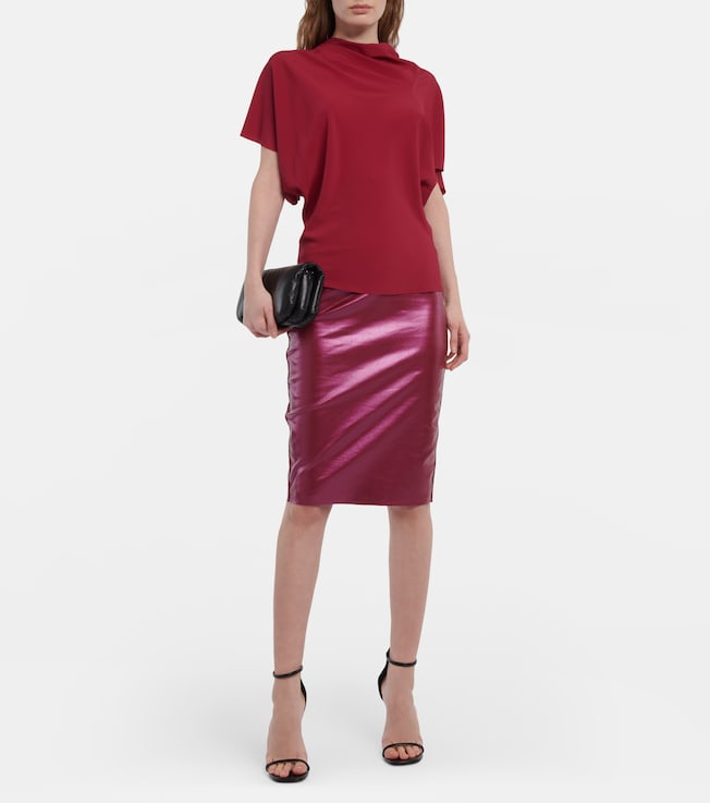 Rick Owens Asymmetrical silk-blend top