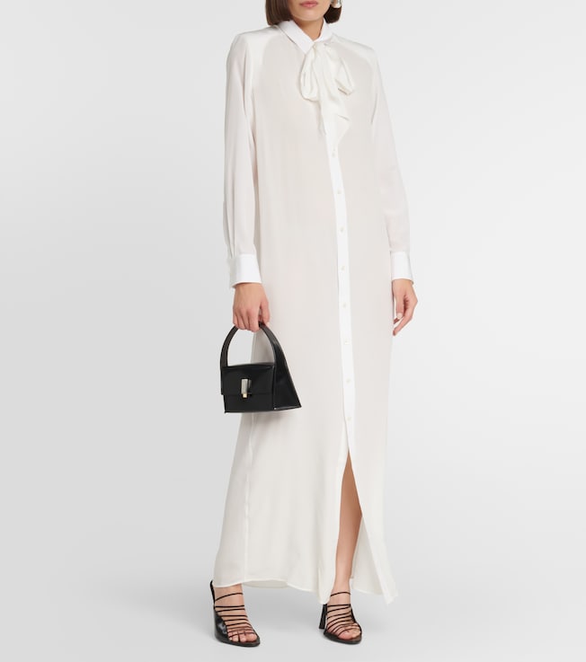 Wardrobe.NYC Layered silk maxi dress
