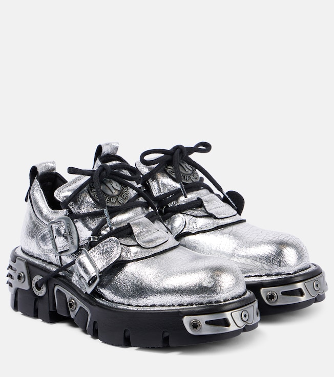 Rabanne x New Rock embellished leather boots