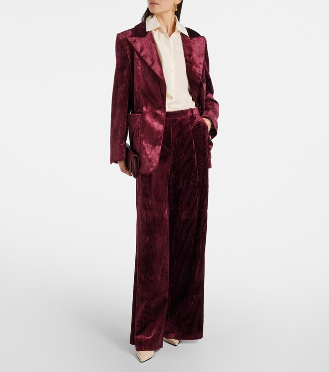 Dorothee Schumacher Mid-rise corduroy wide-leg pants