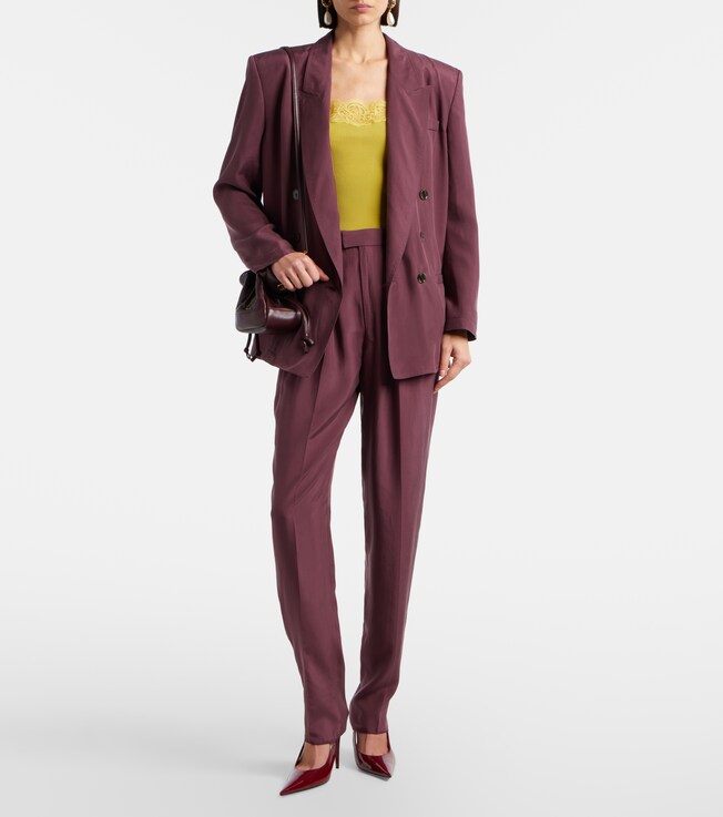 Saint Laurent Double-breasted silk blazer