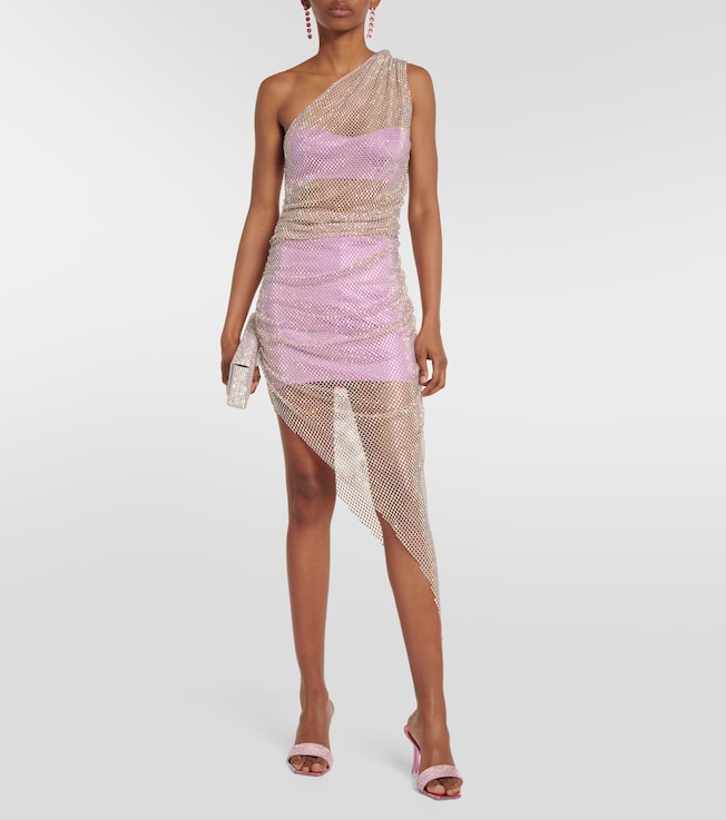 GIUSEPPE DI MORABITO Embellished mesh midi dress