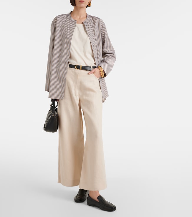S Max Mara Rondine striped cotton poplin shirt