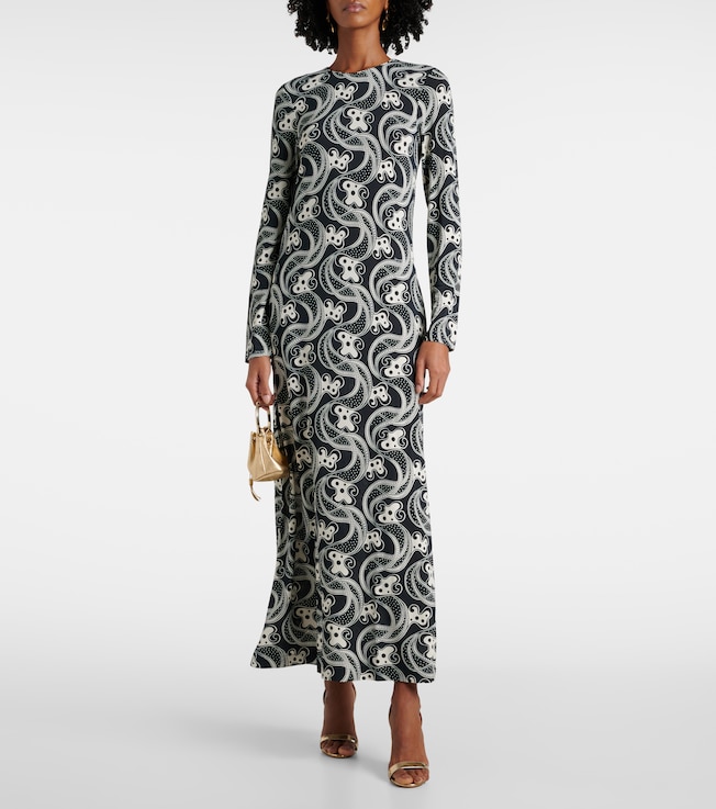 La DoubleJ Swing printed jersey midi dress