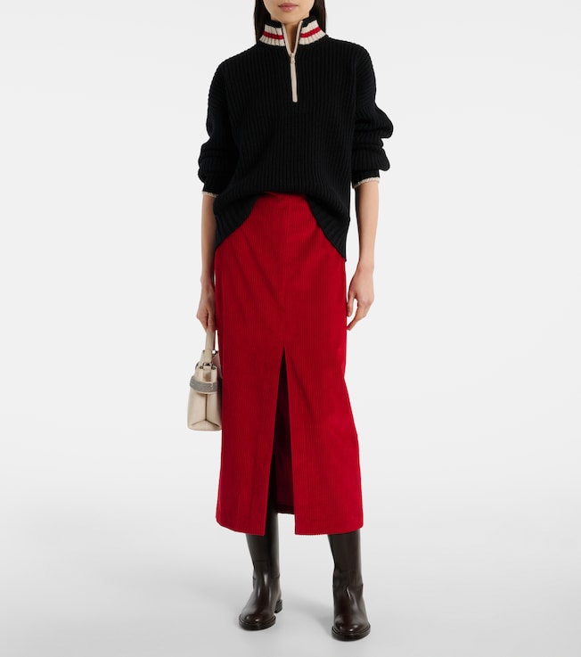 Brunello Cucinelli Cotton midi skirt