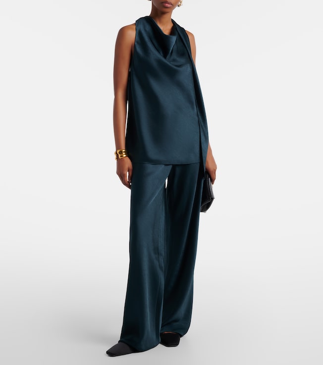 Vince Scarf-detail satin top