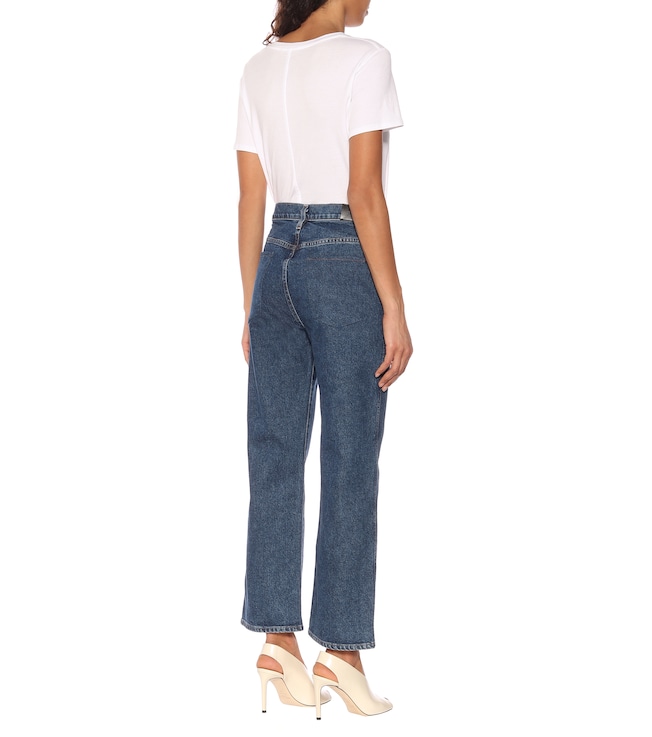 GOLDSIGN Goldsign High-rise cropped wide-leg jeans