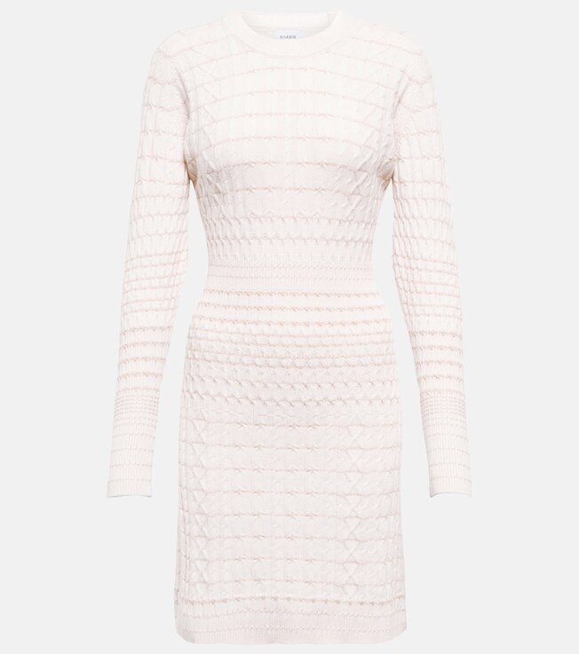 BARRIE Cable-knit cashmere sweater dress