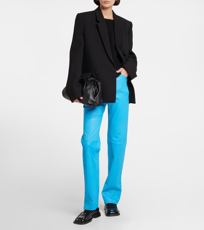 Stouls Terry high-rise straight leather pants