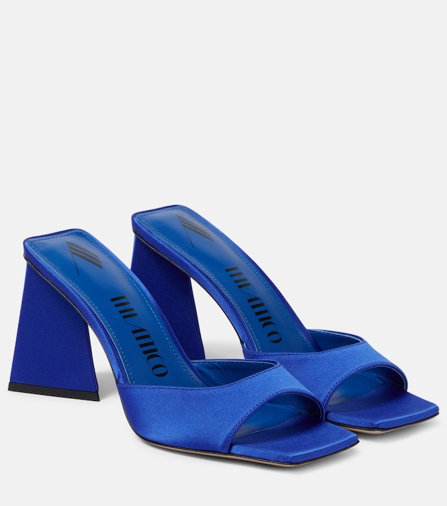 THE ATTICO Mini Devon 85 satin mules 