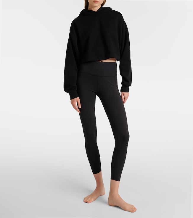 Alo Yoga Bae cropped cotton-blend hoodie