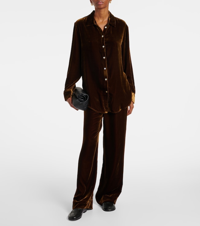 Asceno London velvet pajama pants