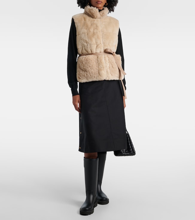 Moncler Joui faux fur down vest