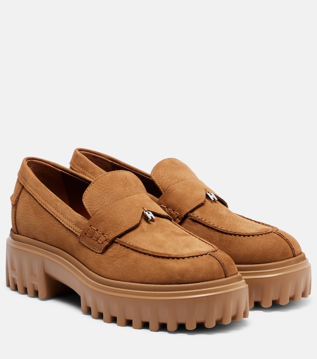 Hogan H700 leather platform loafers
