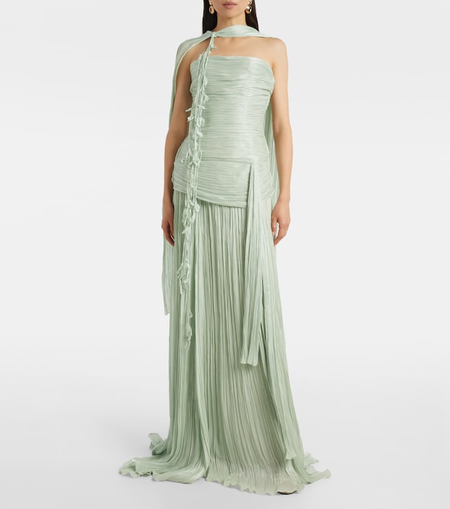 MARMAR HALIM Peplum ruched gown