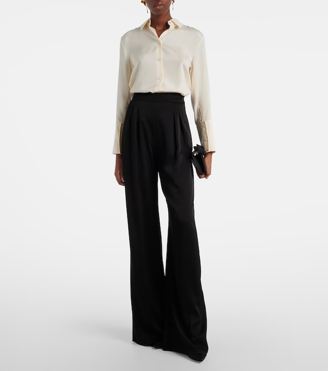 Max Mara Divo satin wide-leg pants